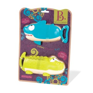 B.Toys Splishin' Splash - Zestaw sikawek Rekin Krokodyl