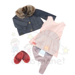 Zestaw ubranek dla lalek z kurtką – JUST FUR YOU - OUR GENERATION