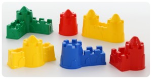 WADER Foremki do Piasku 6 elementów Zamki