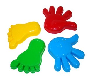 WADER Foremki do piasku 4 elementy - Dłonie Stopy
