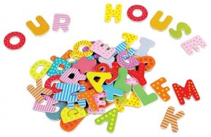 Lelin Magnetyczne Drewniane Literki