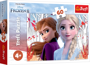 Trefl Puzzle 60 elementów Frozen 2 Zaczarowany świat Anny i Elsy