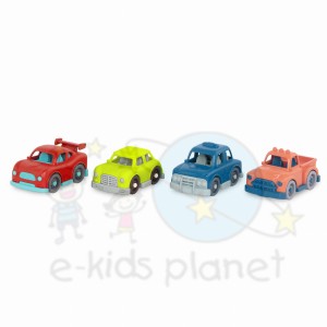 B.Toys Wonder Wheels Zestaw 4 autek z pickupem - 4 MINI RIDERS 