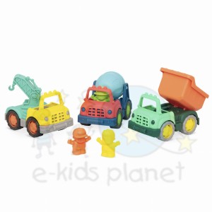 B.Toys Wonder Wheels Zestaw 3 samochodów budowlanych z kierowcami – CONSTRUCTION VEHICLES