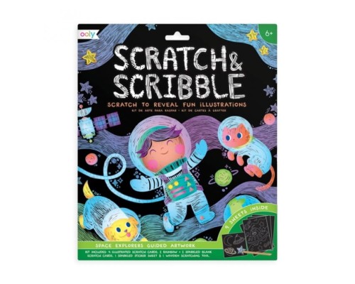 Ooly Zdrapywanki Scratch &amp; Scribble - Odkrywcy Kosmosu