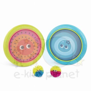 B.Toys  Poppin’ Paddles gra zręcznościowa SPRĘŻYSTE DYSKI z kudłatymi piłeczkami