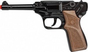 GONHER Metalowy pistolet policyjny 124/6 8 naboi 