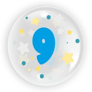 Tuban - Balon 45cm dla chłopca - Cyfra 9