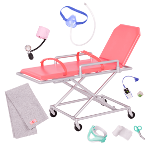 Zestaw akcesoriów dla lalki - Nosze z akcesoriami medycznymi - Medi-Care - OUR GENERATION