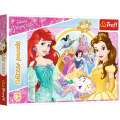 Trefl Puzzle Glitter Disney Princess "Wspomnienia Belli i Arielki" 100 elementów