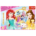Trefl Puzzle Glitter Disney Princess "Wspomnienia Belli i Arielki" 100 elementów 1