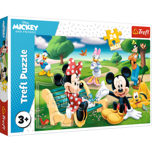 Trefl Puzzle MAXI Myszka Mickey "Miki w gronie przyjaciół" 24 elementy 