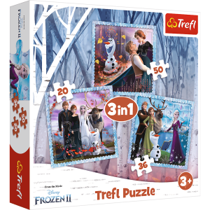 Trefl, Puzzle 3 w 1 Kraina Lodu magiczna opowieść