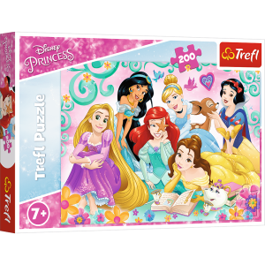Trefl Puzzle Disney Princess 200 el - Radosny świat księżniczek