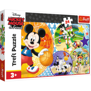 Trefl Puzzle MAXI Czas na sport Myszka Mickey 24 elementy