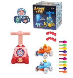 Promocja Samochód Aerodynamiczny Wyrzutnia + Pompka Balony UFO Czerwony Mały