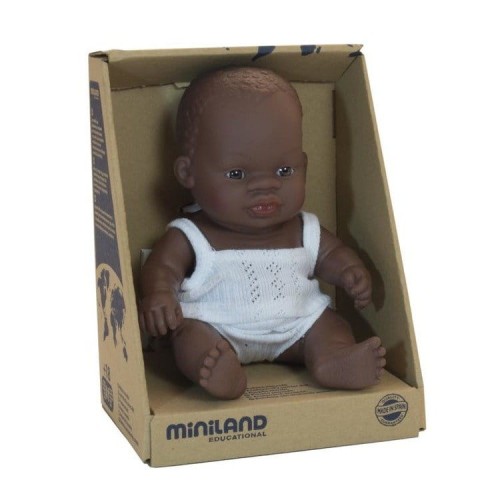 Lalka chłopiec Afrykańczyk 21cm Miniland Baby.jpg