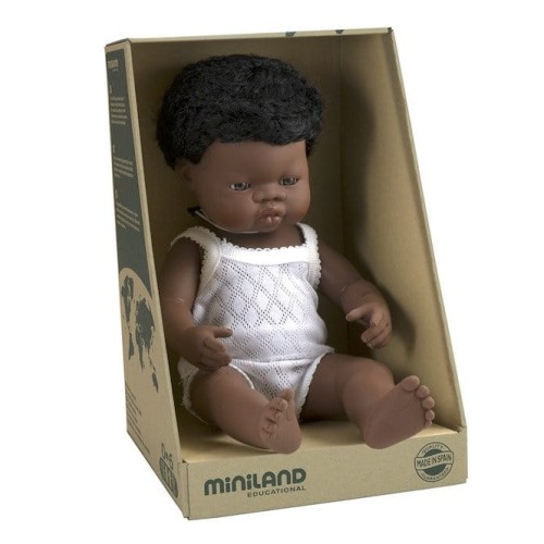 Miniland Doll Lalka chłopiec Afrykańczyk 38cm