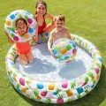 INTEX Basen dmuchany 132 x 28cm + koło do pływania + piłka ANANASY 1