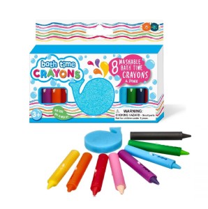 Barney - Kredki do kąpieli do wanny + gąbka