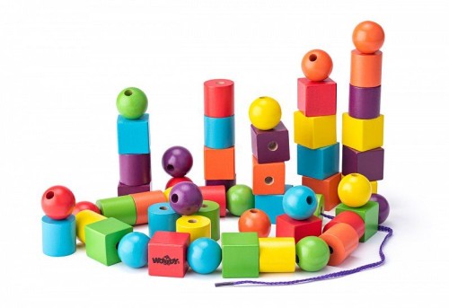 Woody Drewniane koraliki Maxi - 60 szt