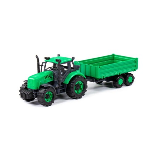 Traktor  Progress inercyjny z przyczepą burtową zielony w pudełku.jpg