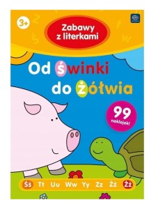 Kolorowanka z naklejkami ZABAWY Z LITERKAMI Od świnki do żółwia