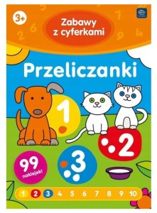 Kolorowanka z naklejkami ZABAWY Z CYFERKAMI Przeliczanki