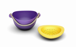 PoBi - wiaderko i sitko z biotworzywa Fioletowe - BiBio