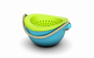 PoBi - wiaderko i sitko z biotworzywa Niebieskie - BiBio