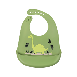 Simed Śliniak silikonowy z kieszonką - Dinozaur