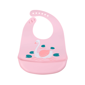 Simed Śliniak silikonowy z kieszonką - Łabędź