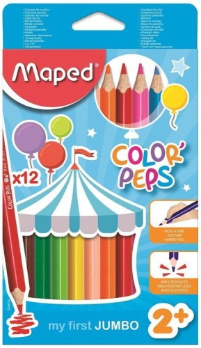 MAPED Kredko Colorpeps max trójkątne 12 kolorów