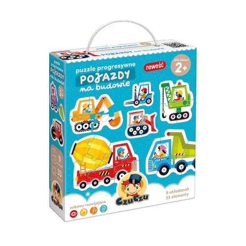 CzuCzu Puzzle progresywne pojazdy na budowie