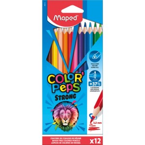 Maped Kredki Colorpeps Strong trójkątne 12 kolorów 