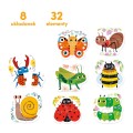 CzuCzu Puzzle Robaczki czworaczki układanka