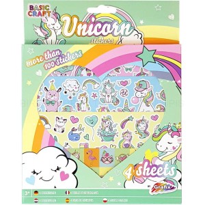 Naklejki jednorożce Unicorn 4 arkusze Grafix