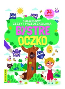 Kolorowy zeszyt przedszkolaka z naklejkami. Bystre oczko 
