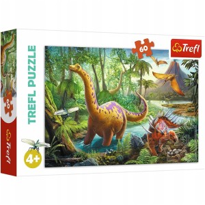 Trefl Puzzle 60 elementów Wędrówka dinozaurów