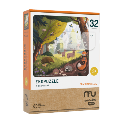 Ekopuzzle 32 elementy. Spacer po lesie puzzle z zadaniami.png