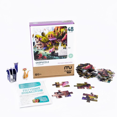 Ekopuzzle 48 elementy. Przygody robaczków muduko puzzle 1.jpg