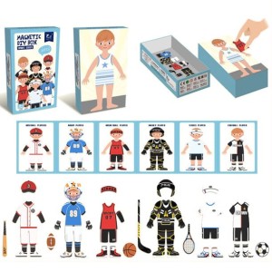 Układanka Magnetyczna - Ubierz Chłopca - Sportowiec