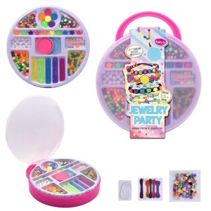 Zestaw Koralików do robienia biżuterii w walizce róż