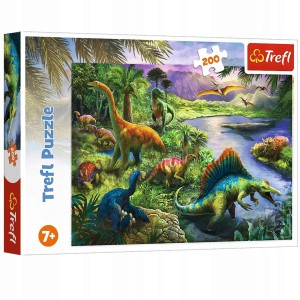 Puzzle 200 el - Drapieżne dinozaury Trefl