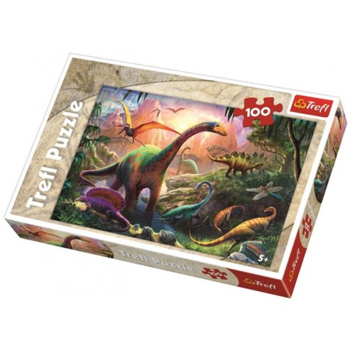 Trefl - Puzzle 100 el. - Świat dinozaurów - 16277.jpg
