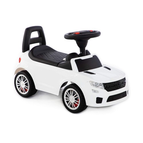 84606 Samochód-jeździk SuperCar Nr6 z sygnałem dźwiękowym biały wader polesie.jpg