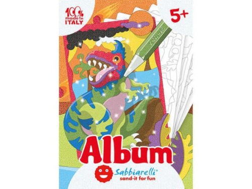 Sabbiarelli - Album do Malowania Magicznym Piaskiem - Dinozaury