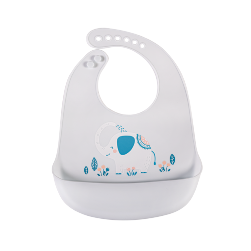 Simed Śliniak silikonowy z kieszonką - Słoń