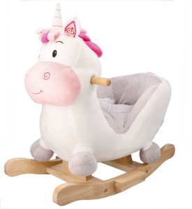 KOŃ NA BIEGUNACH Z FOTELIKIEM SŁODKI JEDNOROŻEC - ADAM TOYS
