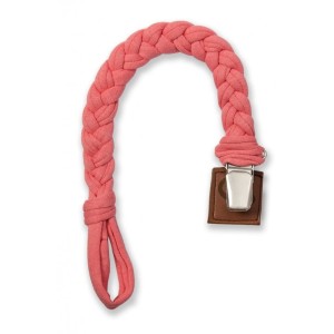 PROMOCJA Hi Little One - warkoczykowa zawieszka do smoczka Pacifer holder Coral